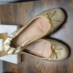 Lilly Pulitzer Gold Ballet Flats Sz. 10